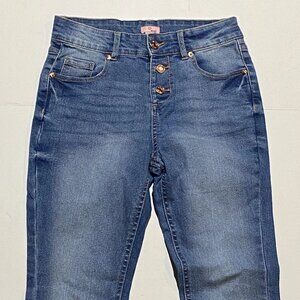 Victory Heart Bootcut Jeans Women's 12 Blue Denim Button Fly Mid Rise Classic